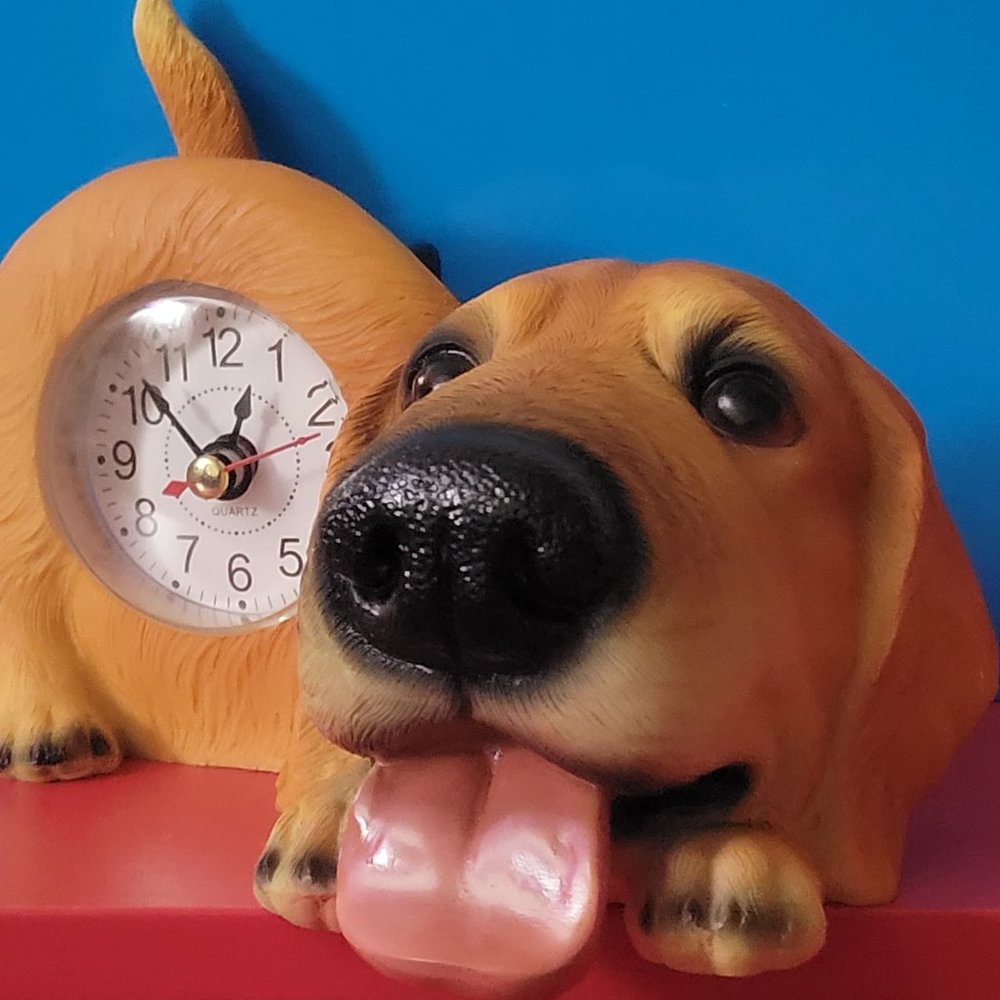 Cute Dog Desk Tabletop Clock Home/Office Table Analog Clocks Decoration